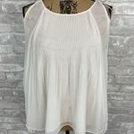 ZARA  Cold Shoulder Sheer Pleated Blouse Photo 0