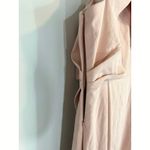 Kay Unger Pale Blush Bigou Shoulder Draped Jumpsuit Dress Stretch Crepe Size 12 Pink Photo 7