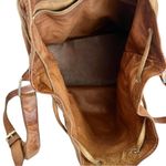 Ralph Lauren Vintage Polo Cognac Brown Leather Crossbody Bucket Bag Photo 8