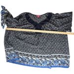 Woman Within  Studded Floral Print Tunic Top Size 22/24 Beaded Sheer Lightweight Photo 11