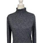 Athleta Malaga Dress Long Sleeve Ruched Sides Heathered Gray Black Womens S Photo 2
