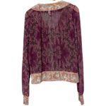 Maaji  Women’s Size L Purple Snakeskin Horse Print Mesh Full Zip Jacket Photo 1