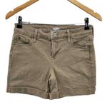 Old Navy  Shorts Womens 2‎ Khaki Brown Cotton Roll Tab Hem High Waist Photo 0