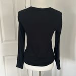 Madewell Cute and Simple  Black Ribbed Long Sleeve Top Photo 4