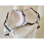 Victoria's Secret Halter Pushup Plunge Geometric Zebra Black Bikini Top 34B Size M Photo 7