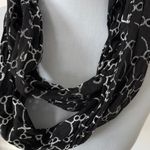 Source Unknown Chic Black and White Patterned Scarf Photo 1