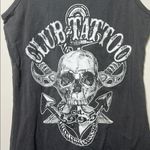 Club Tattoo Dark Gray Women's Tank Top From Las Vegas Size Large White Photo 2