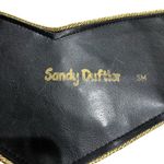 Vintage Sandy Duftler Belt Size Small Black Velvet Statement Dynasty Gold Emblem Photo 11