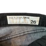 Rag and Bone  High Rise Ankle Skinny Jeans Black Busted Knee Size 26 Distressed Photo 6