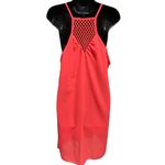 Neon Pink Lined Straps Sheer‎ Chiffon Sleeveless Dress Size M/L Racerback Orange Size M Photo 3