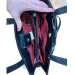 Liz Claiborne Like New Black Croc Print Purse Photo 2