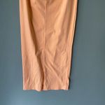 Boohoo sz 4 off shoulder peach bodycon maxi dress NWT Photo 4