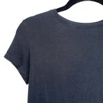 American Eagle Solid Black Crew Neck Short Sleeve Crop Top Photo 2