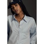 Anthropologie  Maeve The Bennet Oversized Buttondown Shirt Oxford Edition Blue XS Photo 2