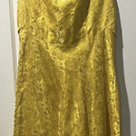 Voge Boutique Vintage Vogue Couturier design Yellow Brocade Dress Photo 0