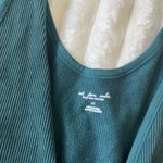 Urban Outfitters  Teal Ribbed Twist Crop Top Photo 2