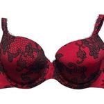 Soma Red and Black Lace lined Mimi Bra 38C Size undefined Photo 0