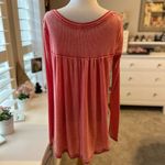 We The Free  Coral Waffle Henley Tunic Top Small Photo 7