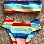 Zaful Rainbow Bathing Suit Set Photo 0