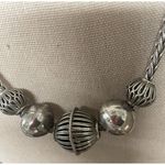 Sterling silver Foxtail Link 5 Floating Filigree‎ Balls Native American Necklace Photo 1