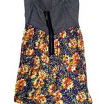 Johnny Martin Chambery Orange Floral Strapless Sweetheart Mini Dress Size Medium Photo 1