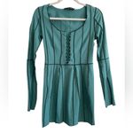 Finesse Green Karlie Lace Up Boss Mini Dress Photo 5