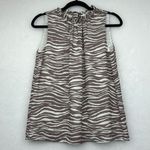Loft Zebra Print Tie Back Shell Sz XS Photo 1