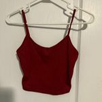SheIn Red Ribbed Cropped Cami Top Photo 0