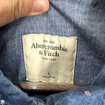 Abercrombie & Fitch Abercrombie Fitch Button Up Denim Shirt Women Large Polka Dot Vintage Y2K Preppy Photo 1