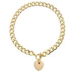NWT Vera by New York bold chain and faux pearl heart choker Gold Photo 1