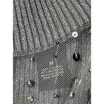Lauren Michelle Silver Sequin Sleeveless mock neck Top size Medium Photo 4