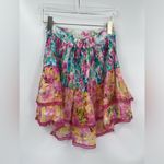 ROCOCO SAND tiered‎ floral mini skirt size small Pink Photo 1