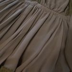 Love Shack Fancy  100% Silk Noelle Mini Dress Lace Trim Blue & Black XS Photo 8