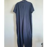 Lacausa  Utility Jumpsuit Women’s XL Navy Blue 100% Cotton Short Sleeve Workwear Photo 1