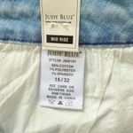 Judy Blue NWT  Mid Rise Tie Dye Hem Skinny Fit Light Blue Jeans Plus Size 15/32 Photo 5