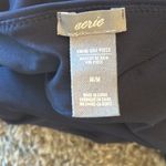 Aerie Maillot De Bain Navy Lace Up Deep Plunge Front One Piece size M Photo 3