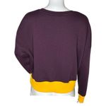 FILA Shirt Womens Medium Purple Yellow Crop Sweatshirt Logo Graphic Streetwear Photo 3