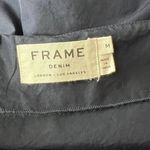 frame denim FRAME Bow Cold Shoulder Cotton Blouse In Navy Size M NWOT Photo 6