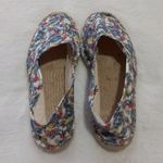 Soludos Multicolored Floral Leaf Print Canvas Jute Slip On Flat Espadrilles Photo 2