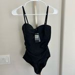 Relleciga  Women's Black Ruched One Piece Swimsuit Tummy Control One piece Photo 1