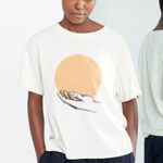 Known Supply Cropped Graphic Tee Organic Cotton. Size Medium. Photo 0