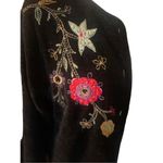 White Stag  Vintage Embroidered Chenelle Long Sleeve Black Button Down Shacket Si Photo 7