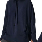 Sweaty Betty  Women’s Liberate Luxe Fleece Washed Navy Pullover Hoodie Photo 0
