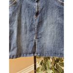 st. john's bay  Women's Blue Denim Cotton Straight Pull On Casual Jeans Skirt 16 Photo 4