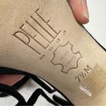 Pelle Moda Black Leather Silver Rhinestone Heels Womens 7.5 Bling Lace Up Ankle Photo 2