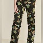 Old Navy  High Waist Wide Leg Linen Blend Tropical Print Pants Size L Tall NWT Photo 0