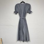 Gal Meets Glam  Blue Micro Plaid Midi Dress Womens 00 Belted Trad Wife Classic Photo 7