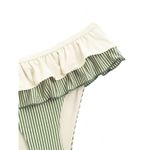 Green Striped Vintage Peplum Skirted Bikini Bottom Photo 6