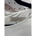 Loft Black White Textured Knit Sweater Dress Women's Size 12 Long Sleeve Photo 3