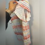 Lisa Todd Striped Tee Cinched Sleeves Cotton Sz M Shirt Size M Photo 4